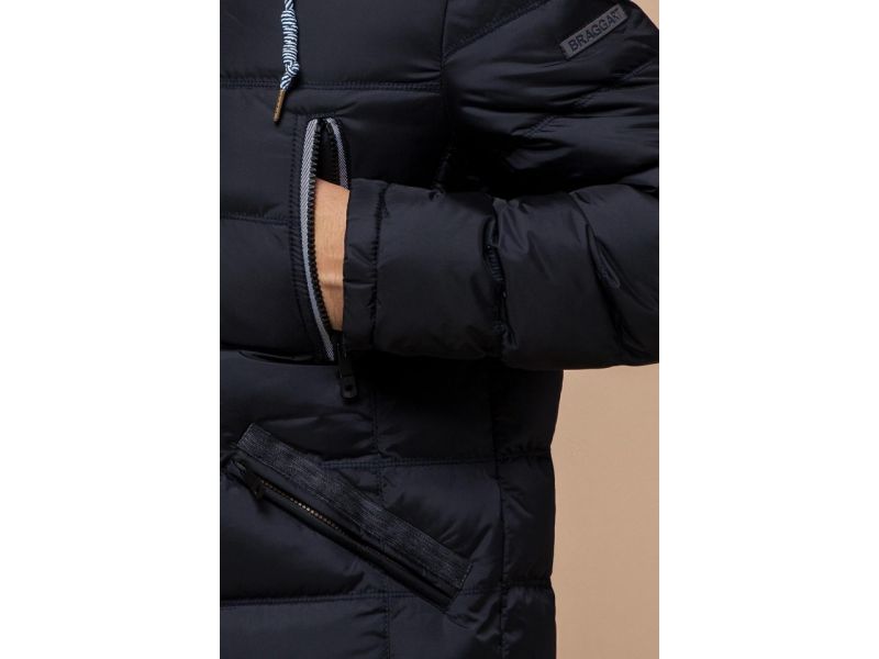 Куртка зимняя темно-синяя для мужчин модель 11726, фото 7