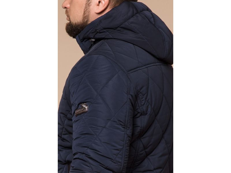 Синяя комфортная мужская куртка на зиму модель 19121, фото 8