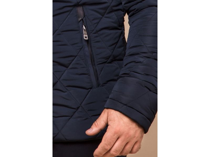 Синяя комфортная мужская куртка на зиму модель 19121, фото 7