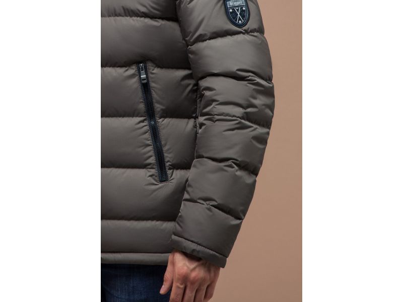 Куртка мужская короткая цвет сафари зимняя модель 18540, фото 7