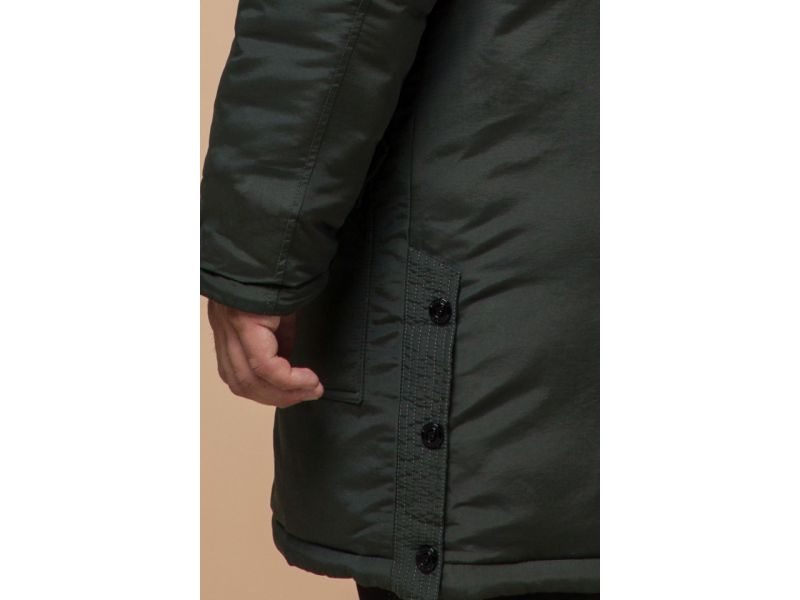 Зимняя мужская парка цвета хаки модель 96120, фото 8