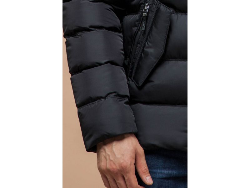 Графитовая зимняя куртка практичная для мужчин модель 30380, фото 7