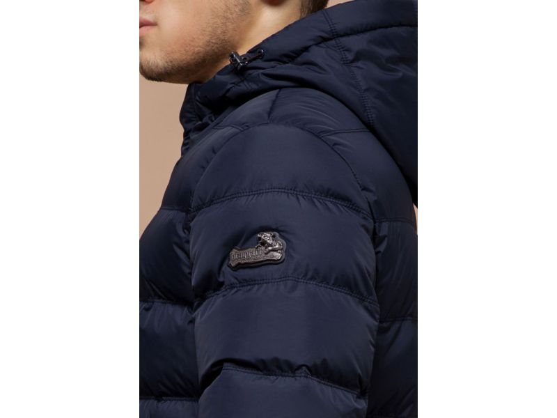 Темно-синяя зимняя качественная куртка мужская модель 30380, фото 8