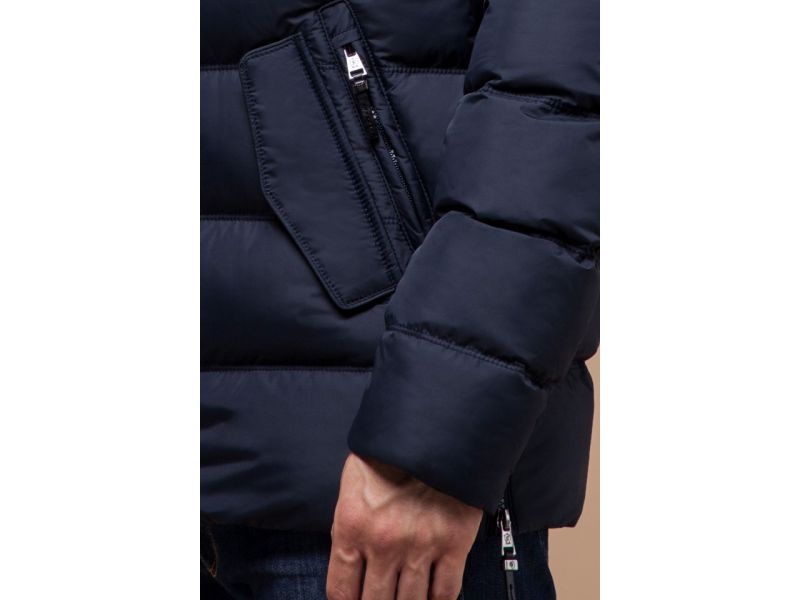 Темно-синяя зимняя качественная куртка мужская модель 30380, фото 7