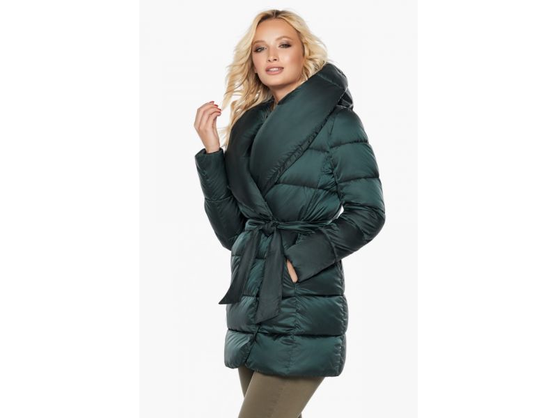 Воздуховик зимний женский изумрудный модель 31064, фото 7