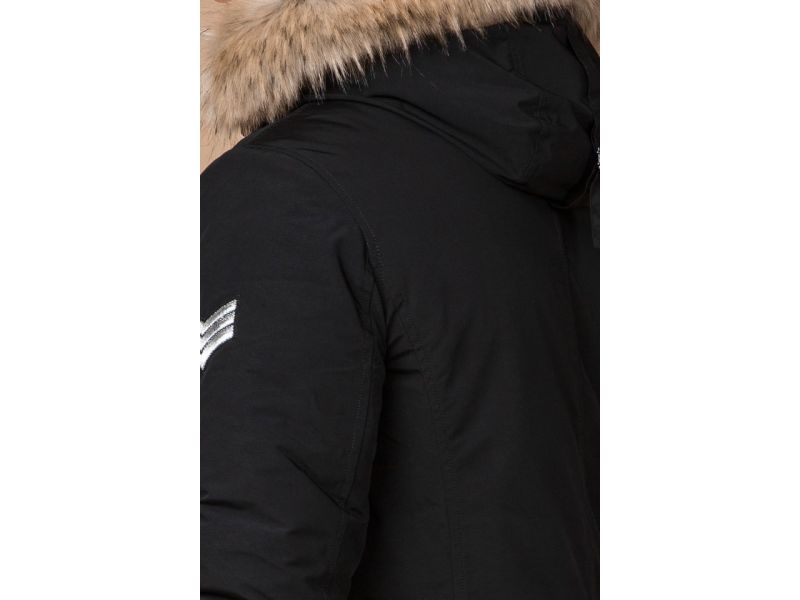 Мужская зимняя парка цвет черный модель 20758, фото 8