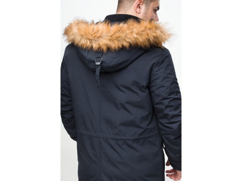 Парка мужская темно-синяя молодежная зимняя модель 25690, фото 10