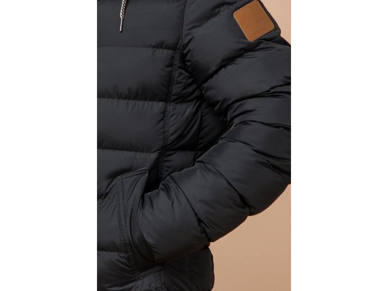 Графитовая трендовая мужская куртка на зиму модель 16115, фото 7