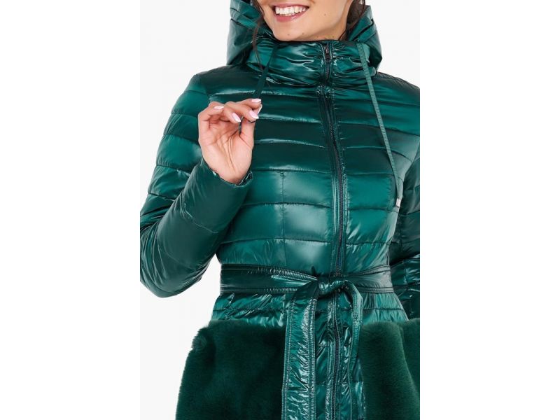 Женский воздуховик изумрудный осенне-весенний модель 31845, фото 7
