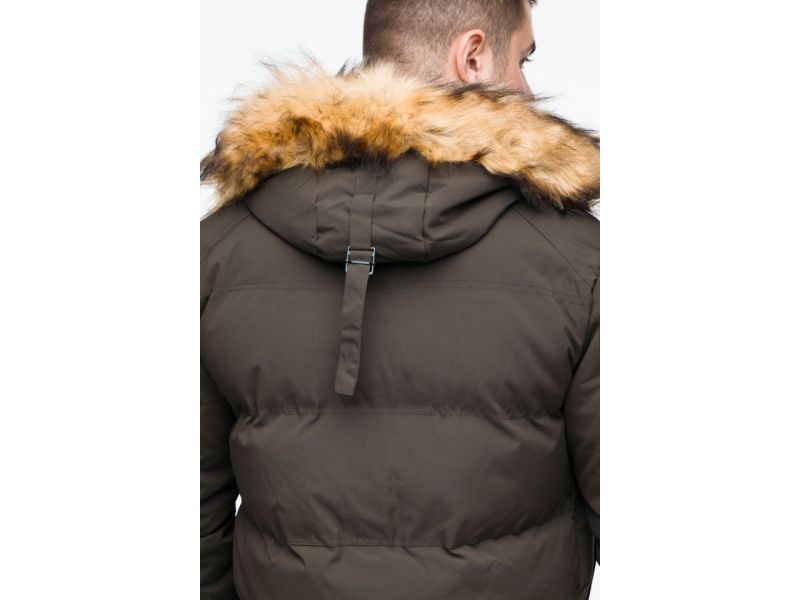 Куртка молодежная зимняя мужская цвета кофе модель 25550, фото 10