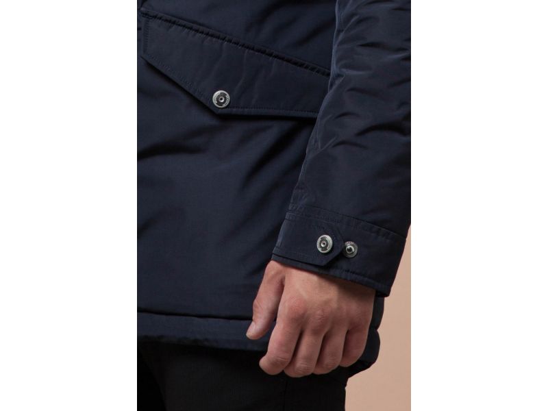 Синяя качественная мужская зимняя парка модель 27830, фото 7