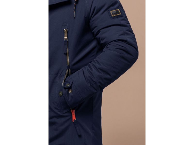 Зимняя парка синяя мужская модель 3587, фото 7