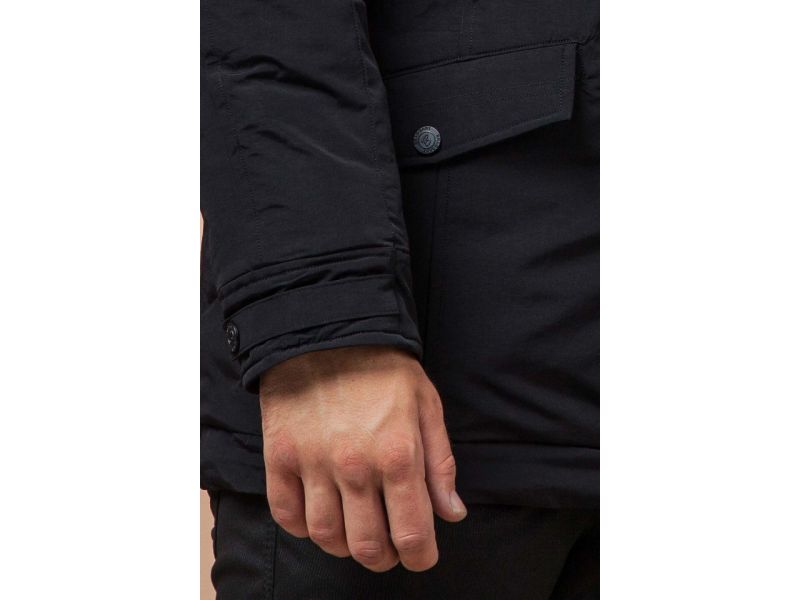 Парка черная зимняя для мужчин модель 3986, фото 7