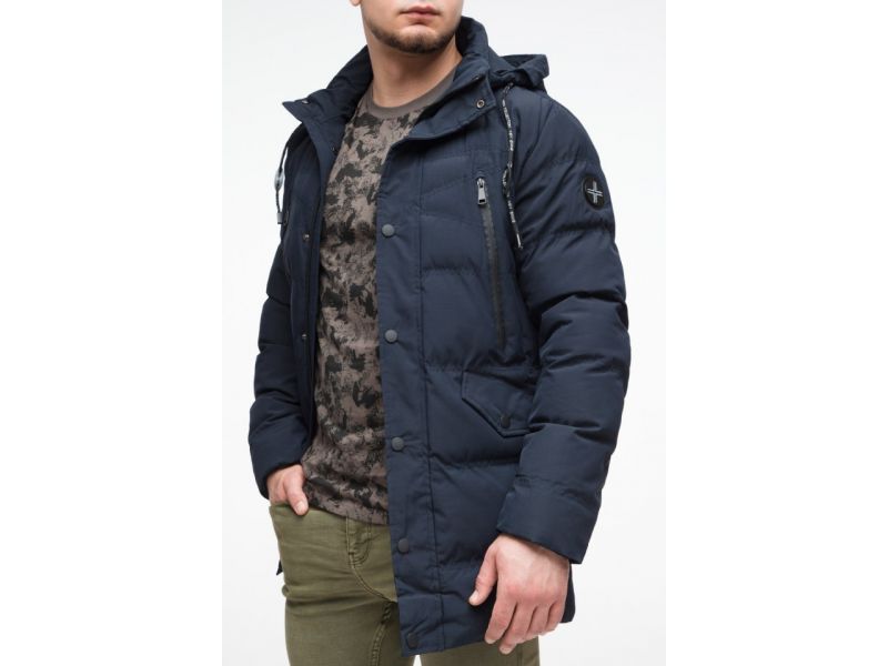 Зимняя синяя молодежная куртка мужская модель 25320, фото 9