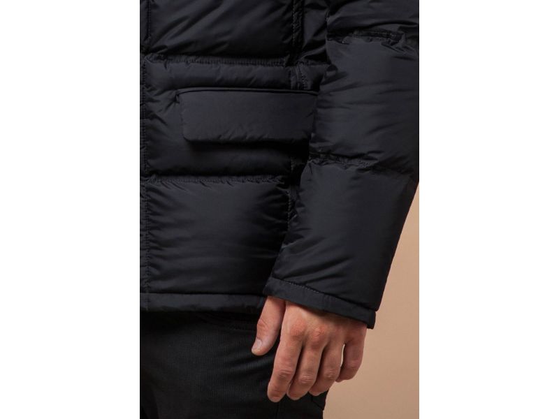 Зимняя куртка качественного пошива мужская цвет графит модель 2609, фото 7