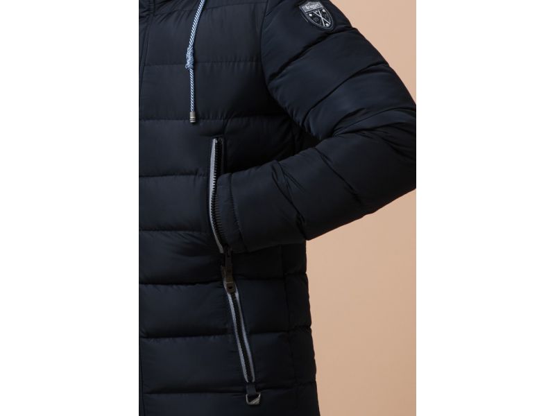 Мужская зимняя куртка темно-синяя модель 20128, фото 7