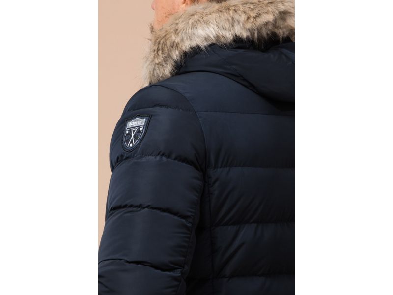 Мужская зимняя куртка темно-синяя модель 20128, фото 8