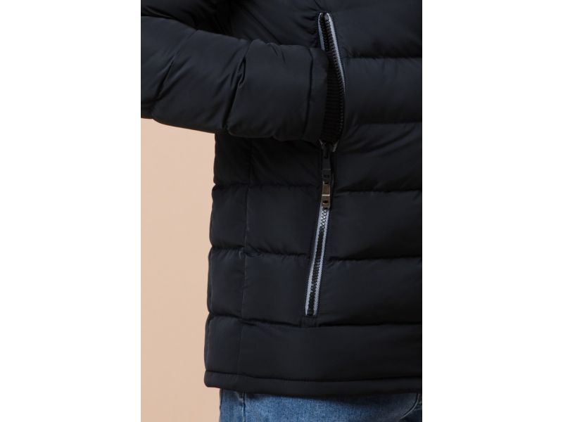 Черно-синяя мужская куртка на зиму модель 20128, фото 7