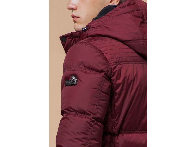 Зимняя яркая красная мужская куртка удобная модель 2609, фото 8