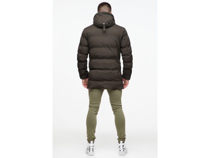 Зимняя куртка мужская молодежная цвета кофе модель 25320, фото 7