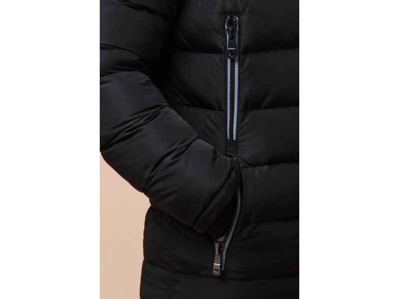 Высококачественная черная мужская куртка зимняя модель 20128, фото 7