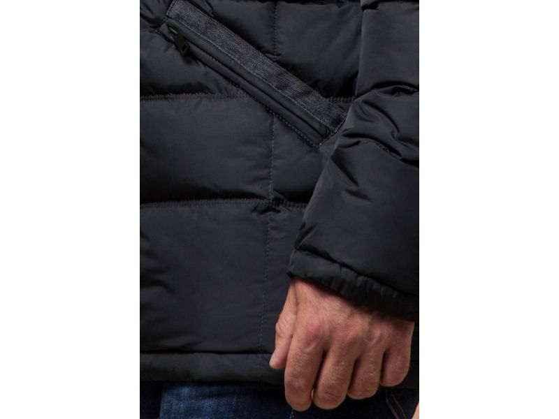 Мужская зимняя теплая куртка графитового цвета модель 21226, фото 7