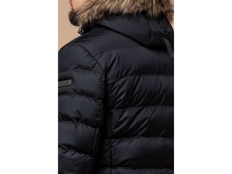 Зимняя мужская куртка практичная черная модель 21226, фото 8