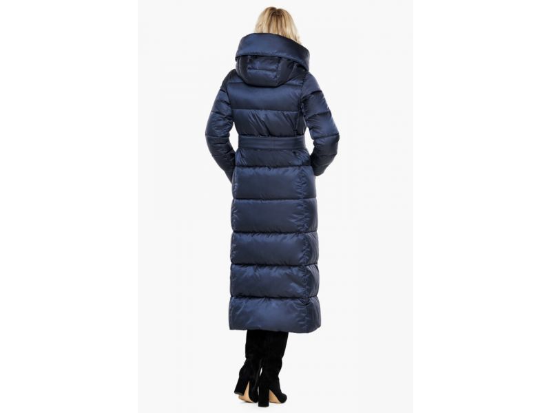 Воздуховик женский модный на зиму цвет синий бархат модель 31056, фото 8