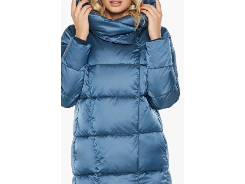 Модный женский воздуховик зимний цвет аквамарин модель 31056, фото 8