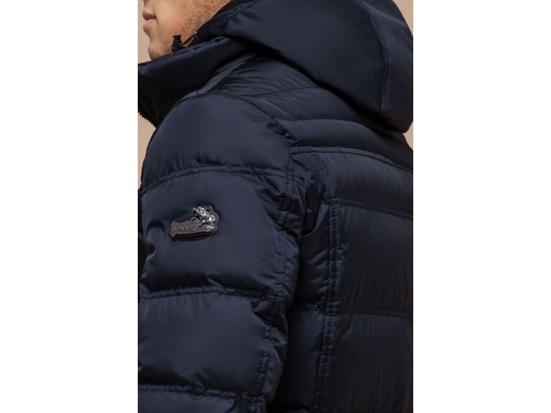 Зимняя куртка темно-синяя для мужчин модель 26055, фото 8