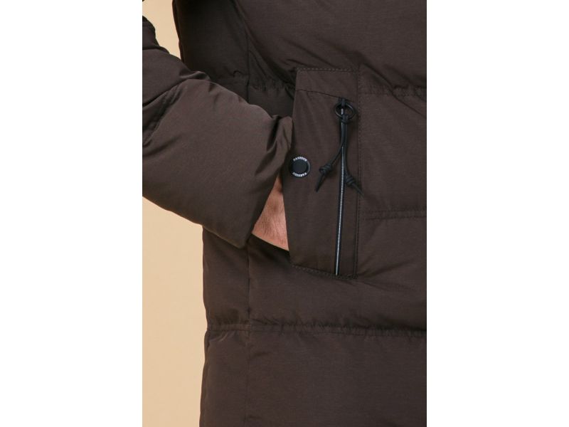 Коричневая мужская зимняя куртка с карманами модель 29077, фото 7