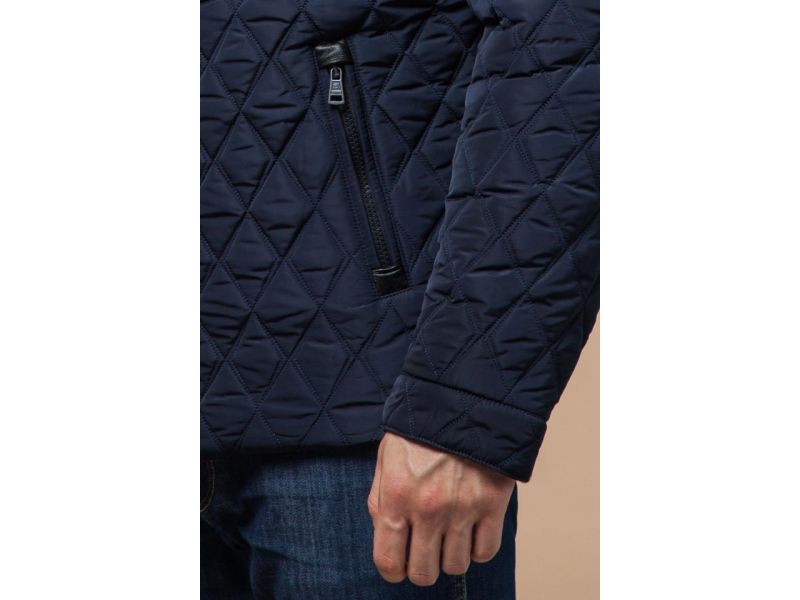 Мужская зимняя куртка с капюшоном цвет синий модель 1698, фото 7