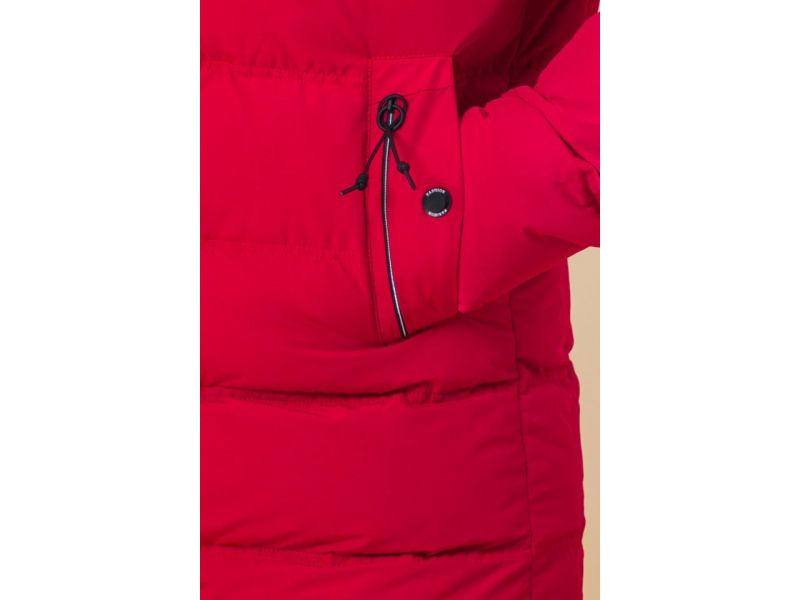 Мужская красная зимняя куртка прямого кроя модель 29077, фото 8