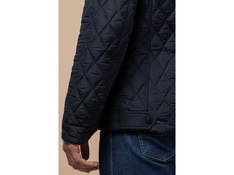 Мужская темно-синяя качественная куртка зимняя модель 1698, фото 8