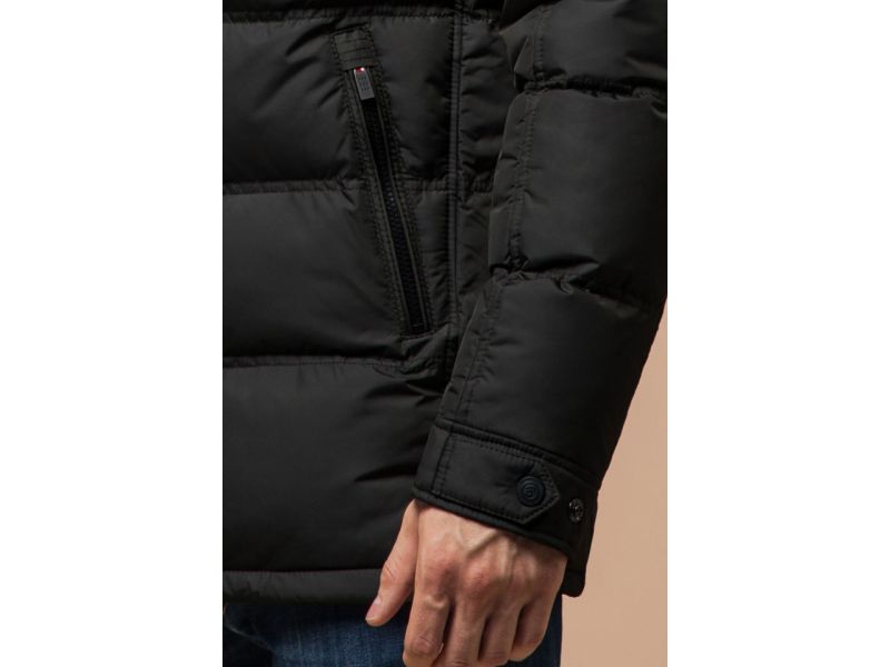 Зимняя темно-оливковая куртка мужская модель 26055, фото 7