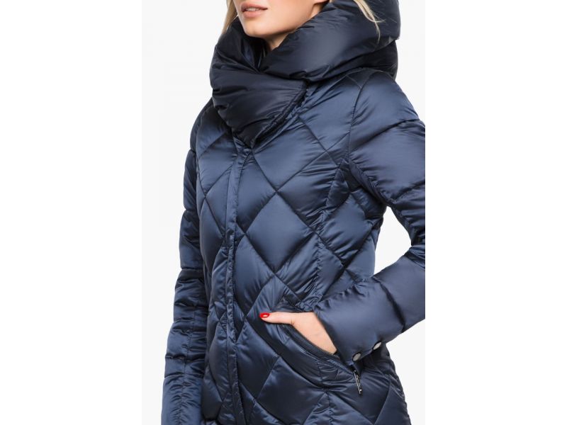 Зимний воздуховик женский цвет синий бархат модель 31031, фото 8