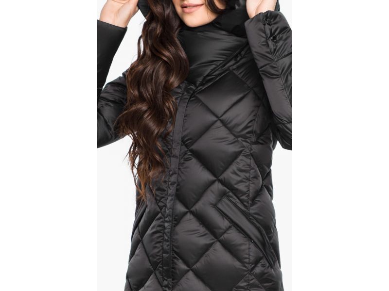 Зимний воздуховик черный женский стильный модель 31031, фото 7