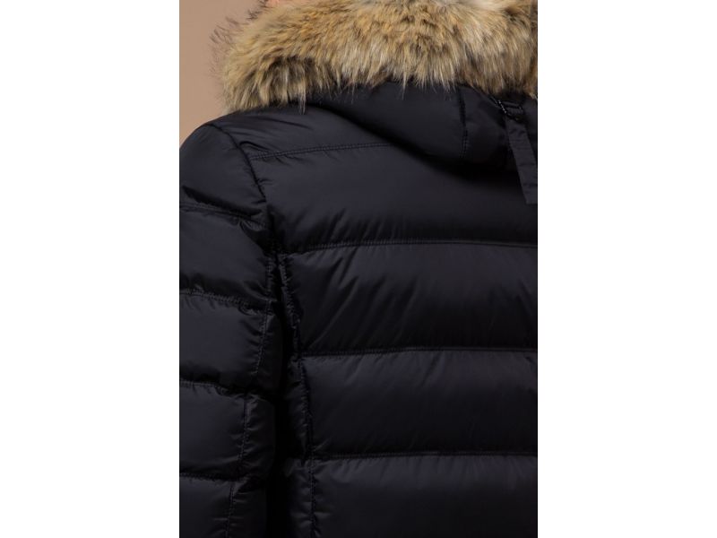 Зимняя мужская черная куртка с меховой опушкой модель 31042, фото 8