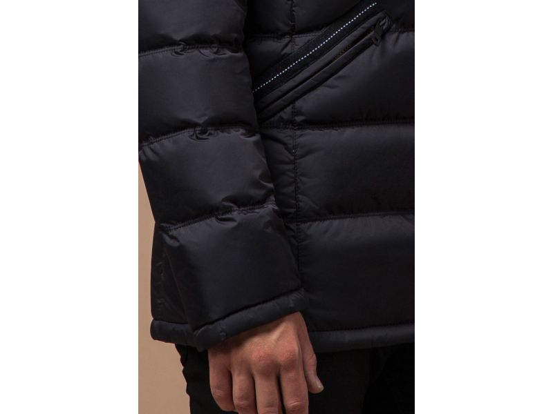 Зимняя мужская черная куртка с меховой опушкой модель 31042, фото 7