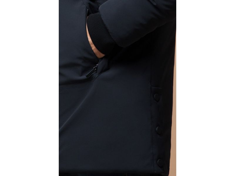 Графитовая парка с карманами зимняя мужская модель 9055, фото 7