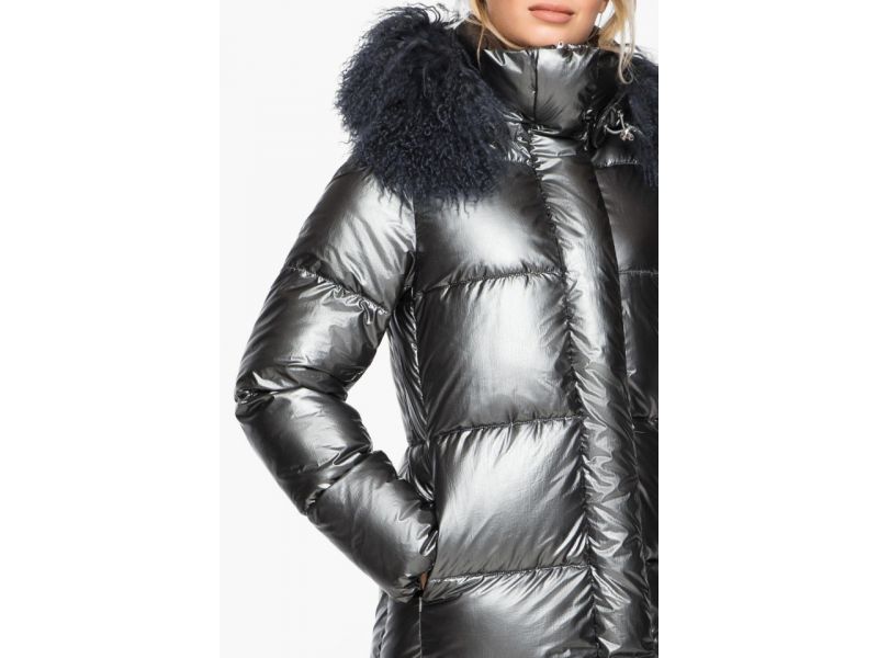 Женский зимний воздуховик цвет темное серебро модель 31072, фото 7