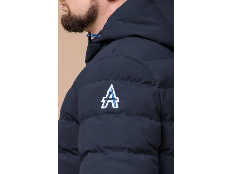 Мужская зимняя куртка цвет синий-электрик модель 45115, фото 8