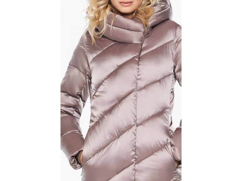 Воздуховик зимний цвета пудры женский модель 30952, фото 7