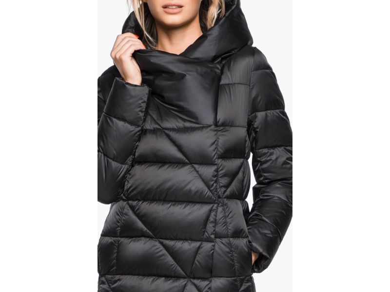 Трендовый черный женский воздуховик зимний модель 31058, фото 9