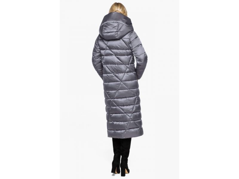 Жемчужно-серый воздуховик женский зимний модель 31058, фото 7
