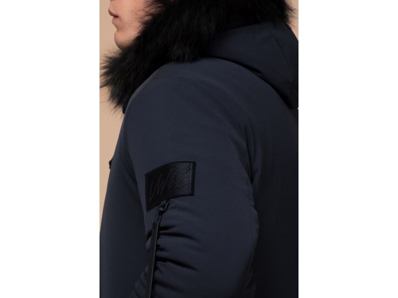 Парка графитовая на зиму мужская модель 9842, фото 8