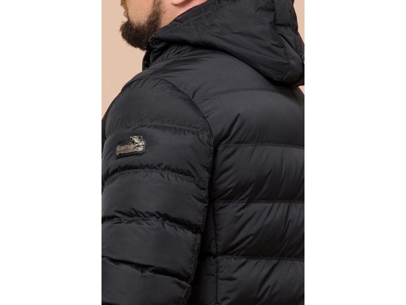 Куртка большого размера зимняя мужская цвет графит модель 12952, фото 8