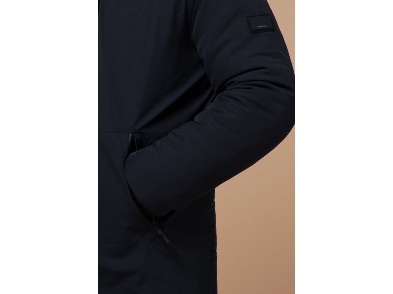 Темно-синяя парка зимняя мужская на молнии модель 9985, фото 7