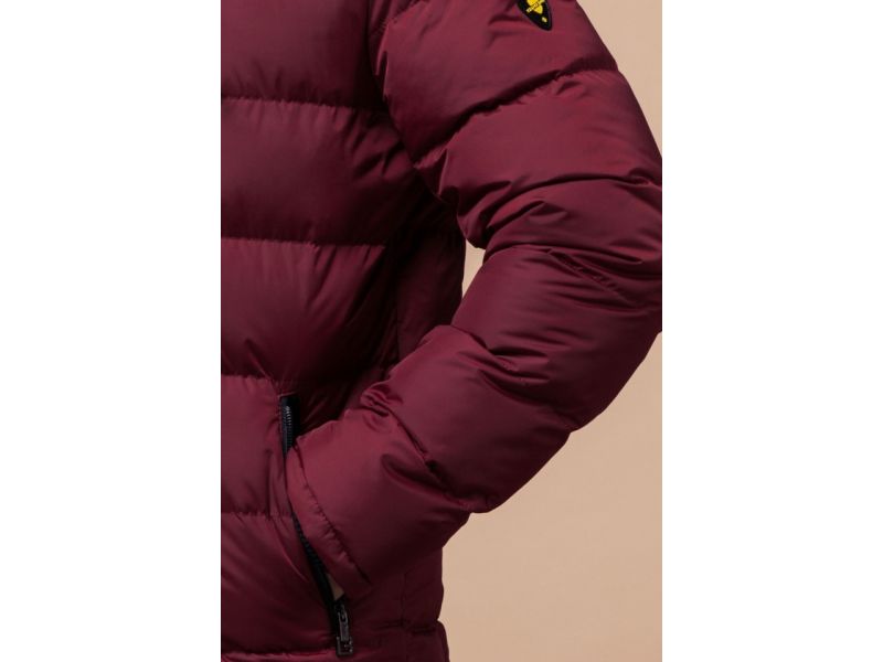 Бордово-черная куртка для мужчин зимняя модель 38268, фото 7