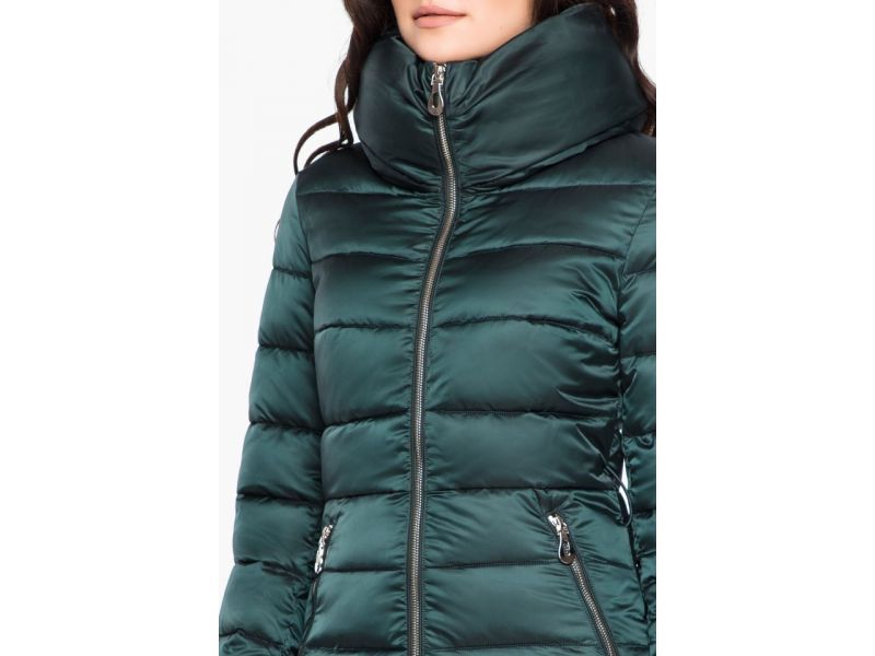 Изумрудный зимний воздуховик женский модель 31074, фото 7